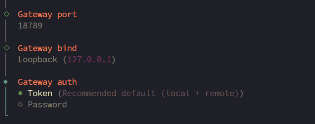 Authentification de la gateway