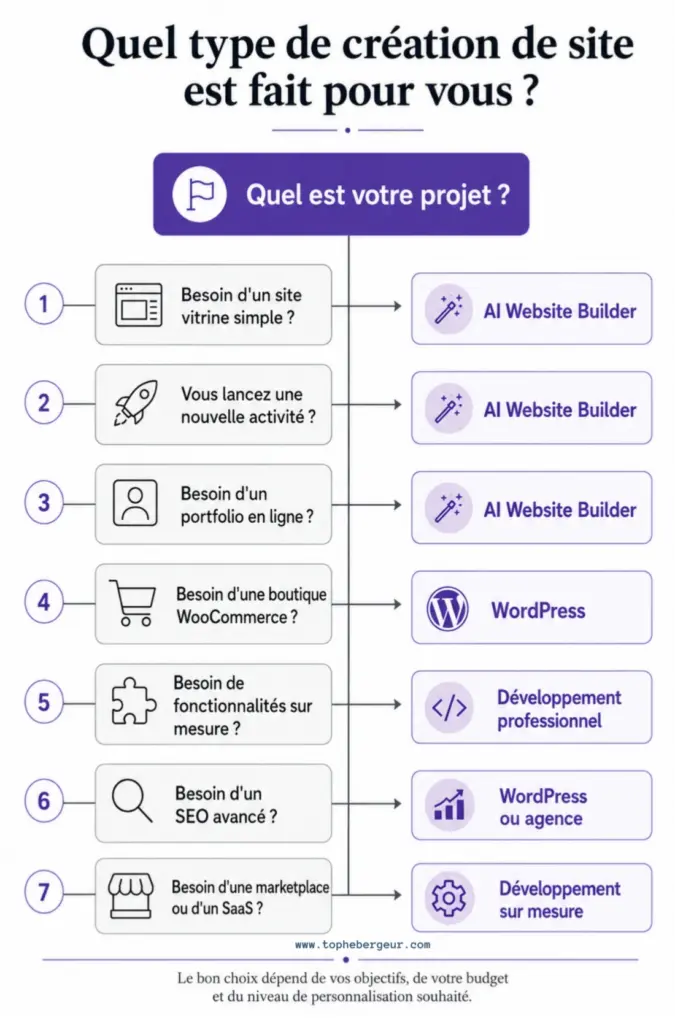 Quel type de création de site est fait pour vous?