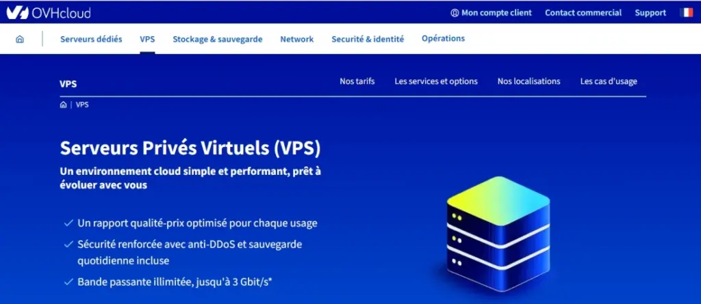 OVHcloud serveur privé virtuel